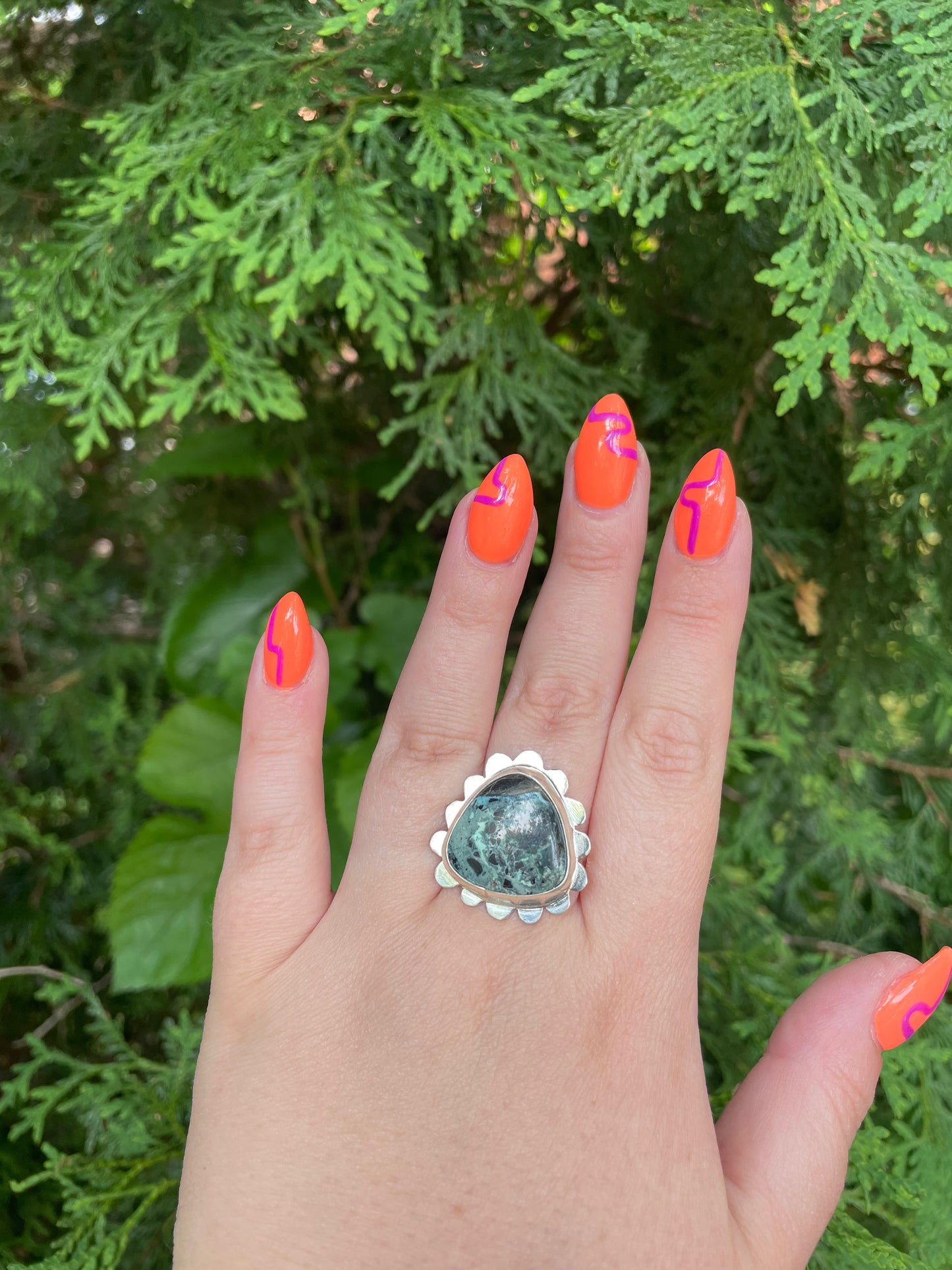 Mystic Sage Daisy Ring Size 11