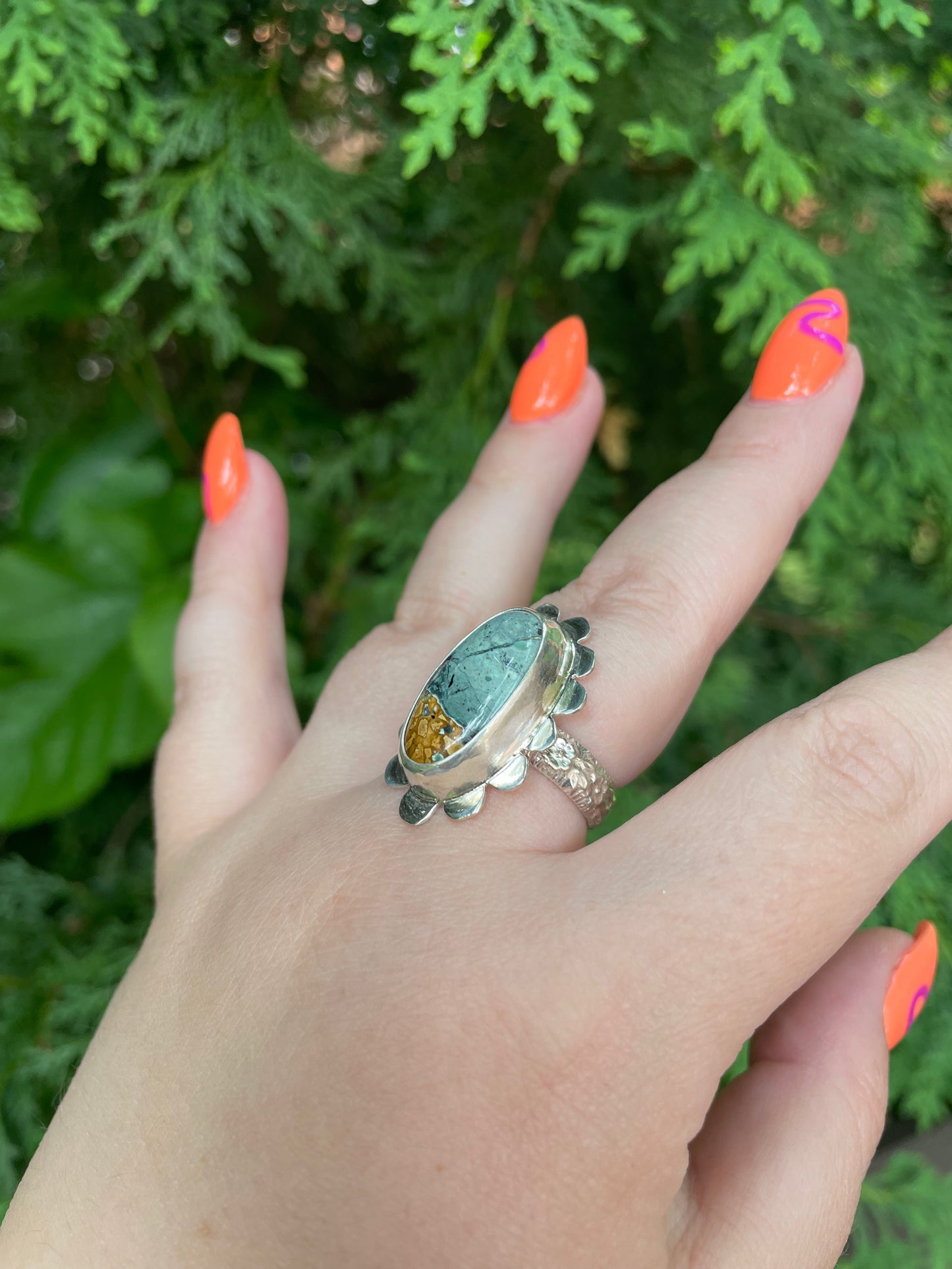 Size 9 Mystic Sage Statement Ring
