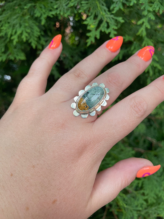 Size 9 Mystic Sage Statement Ring
