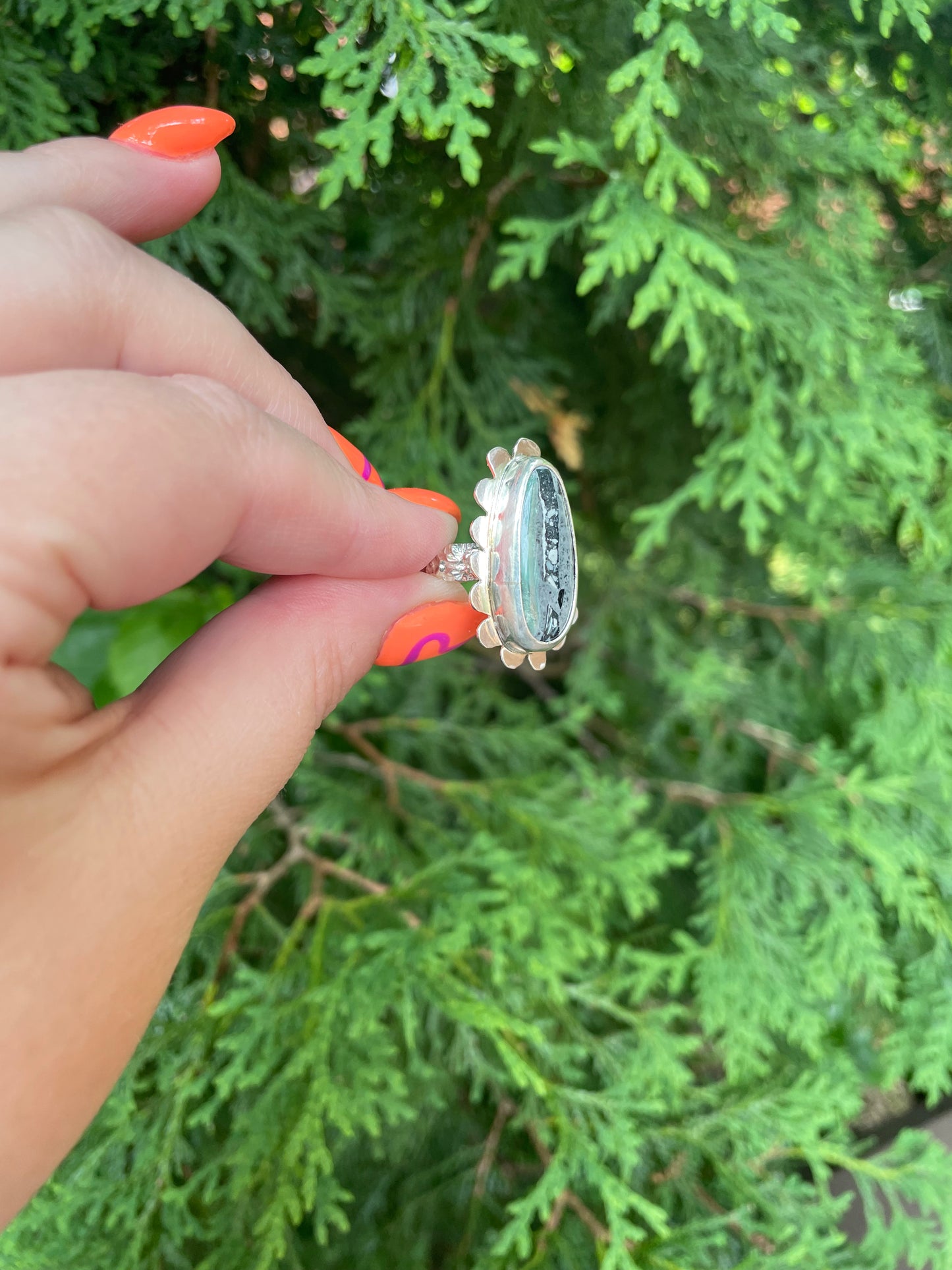 Size 7 Mystic Sage Statement Ring