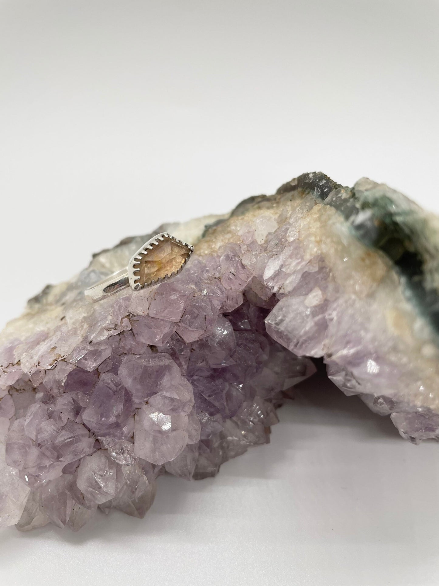 Handmade Oregon sunstone ring size 9.25