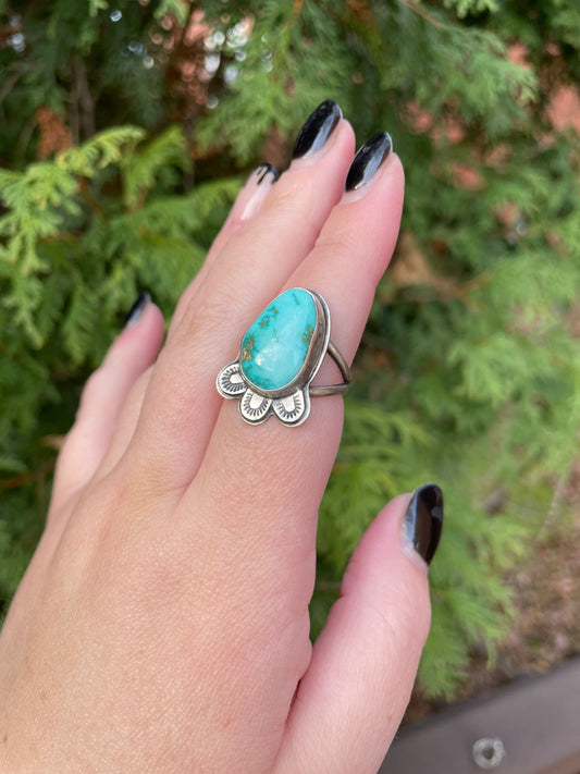 Red mountain turquoise ring size 7.75