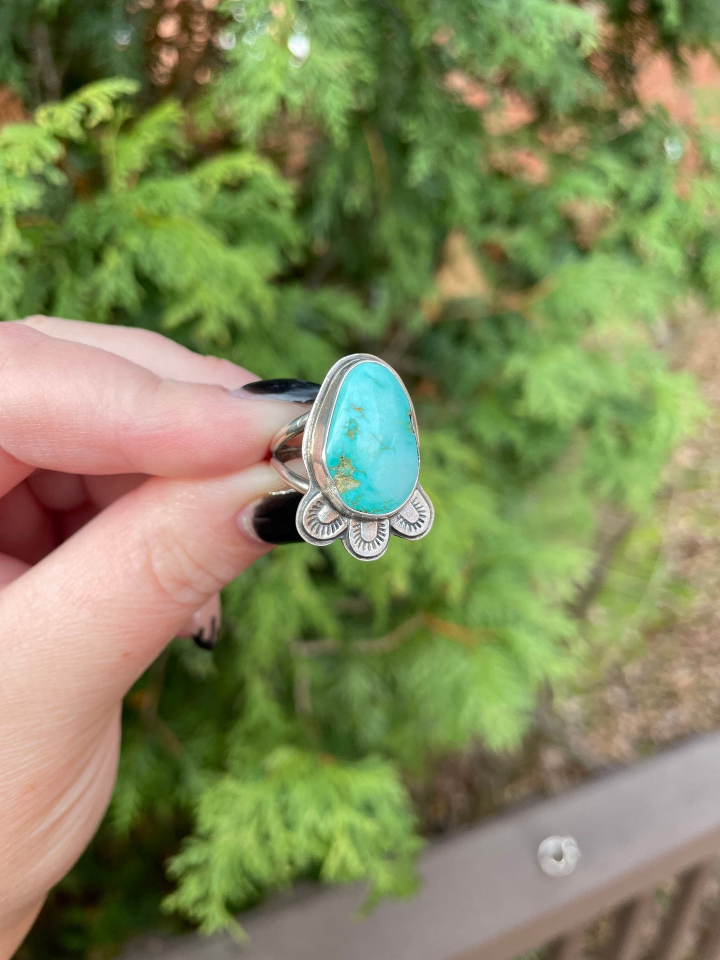 Red mountain turquoise ring size 7.75