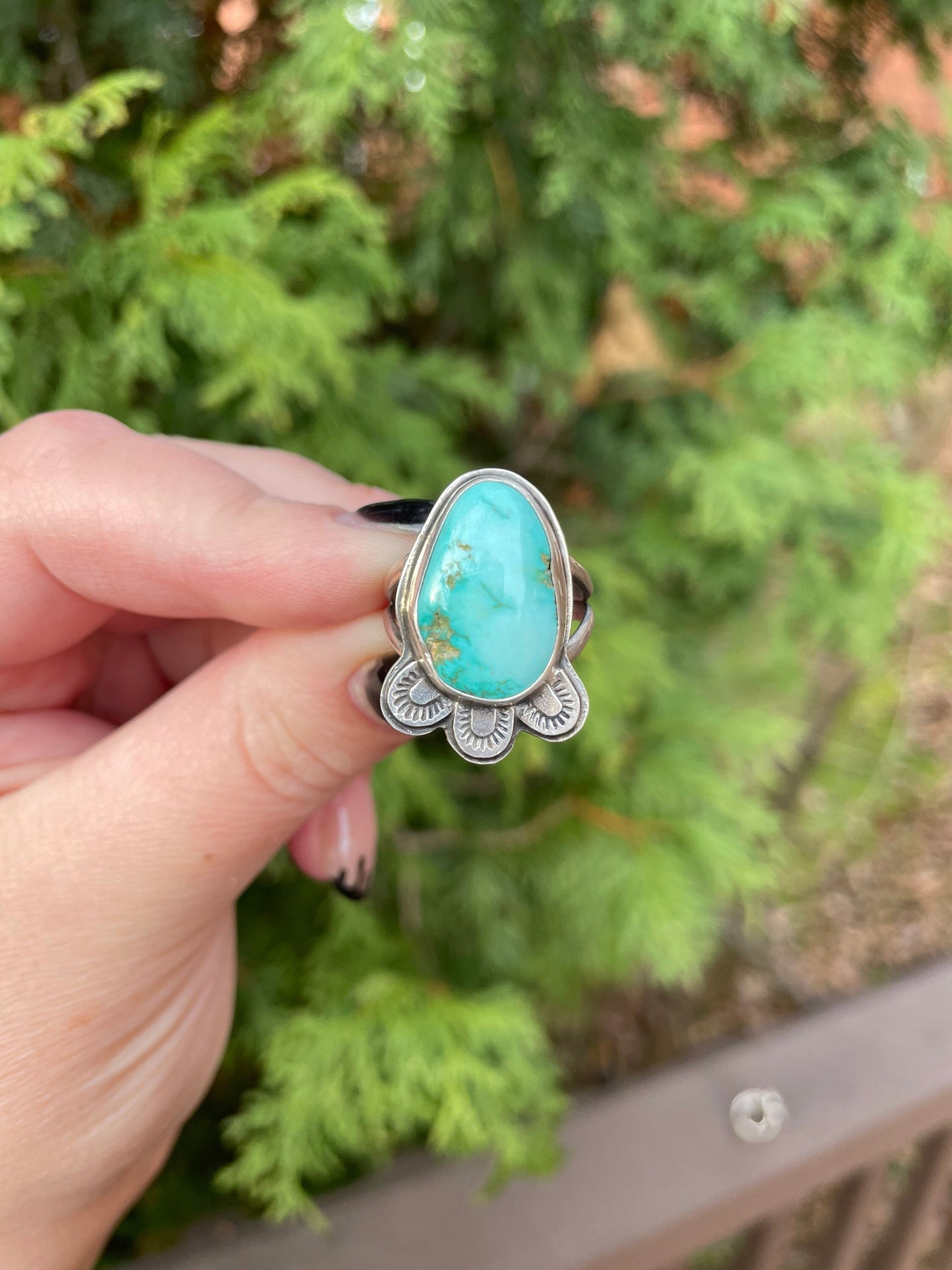 Red mountain turquoise ring size 7.75