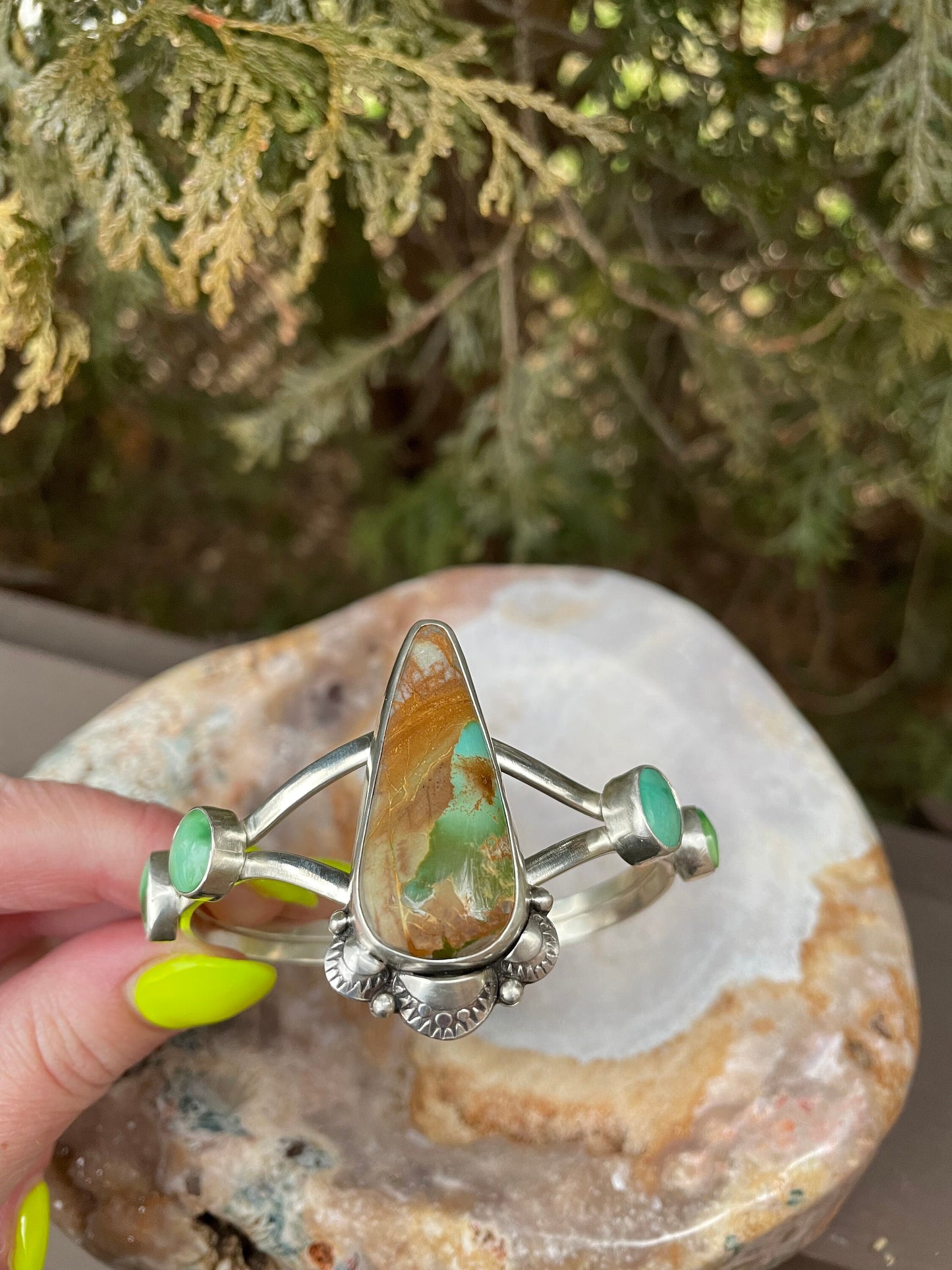 Dazzling Royston Turquoise Large Statement Cuff
