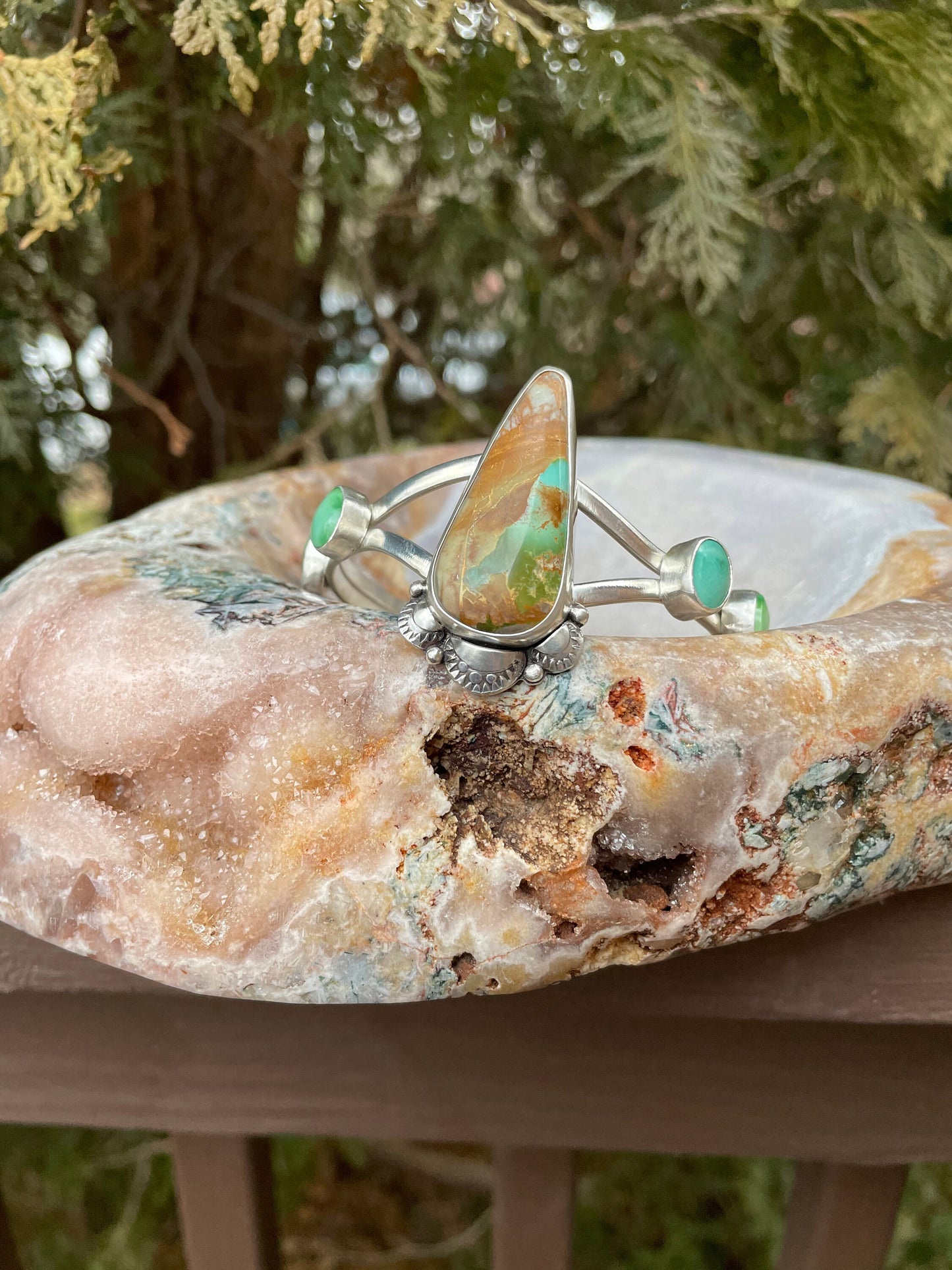 Dazzling Royston Turquoise Large Statement Cuff