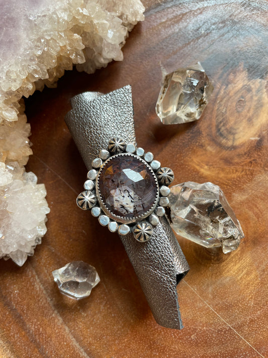 Luxurious sapphire statement ring, size 6.25