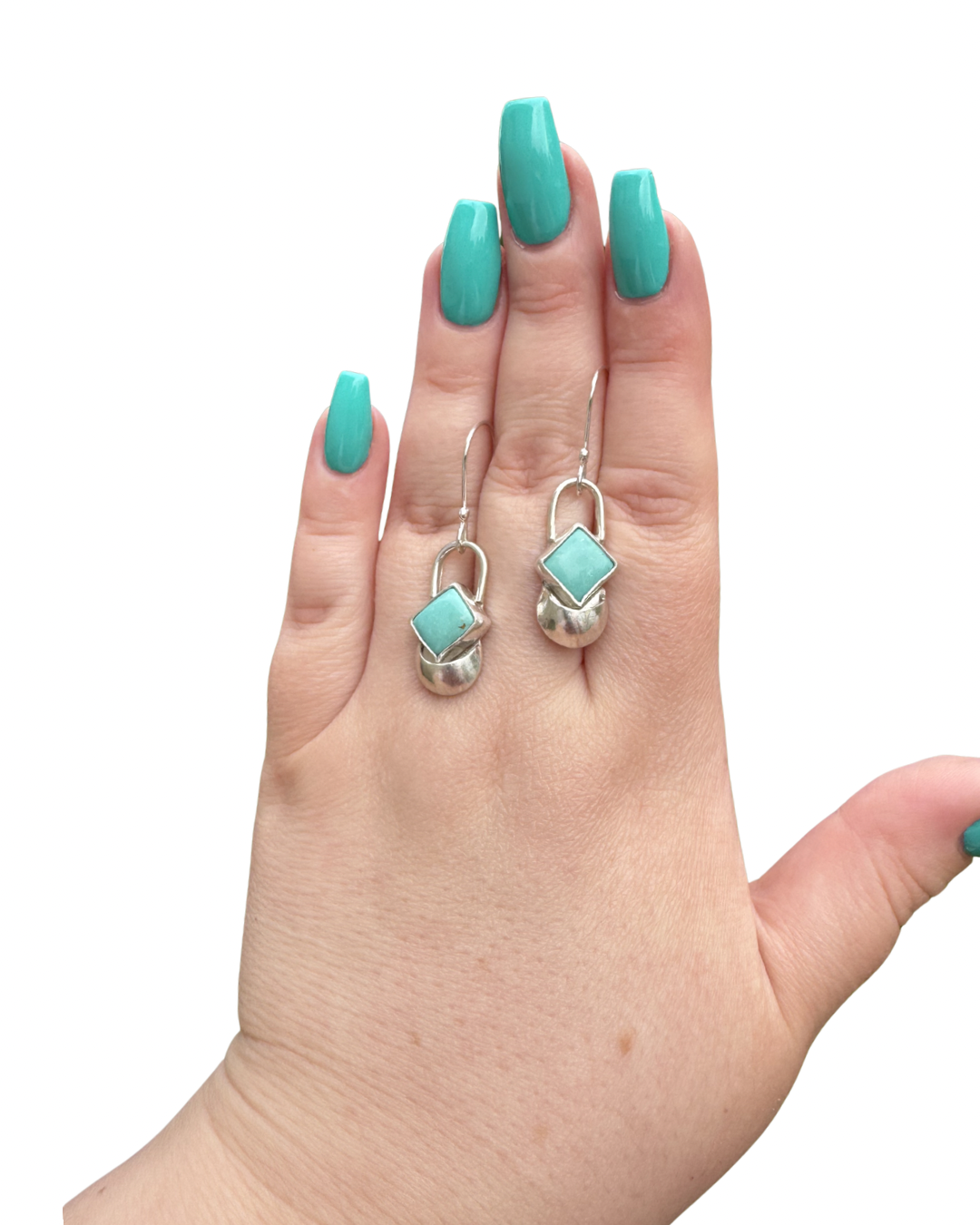 Kingman Turquoise dangle earrings