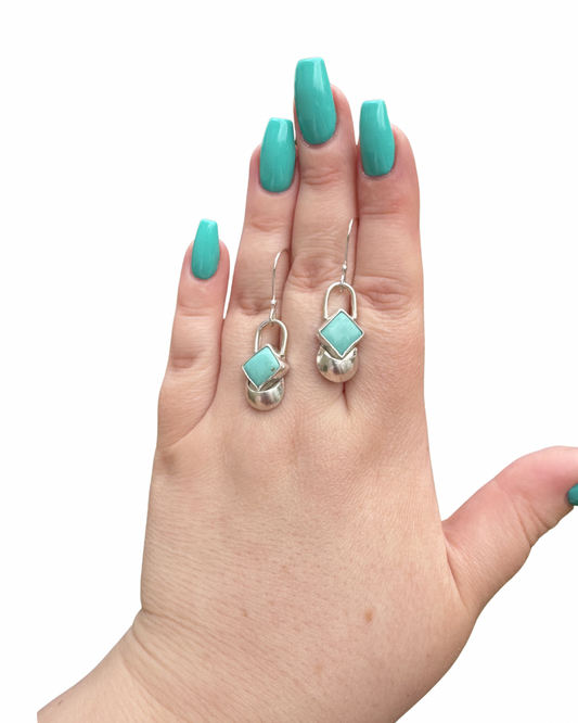 Kingman Turquoise dangle earrings