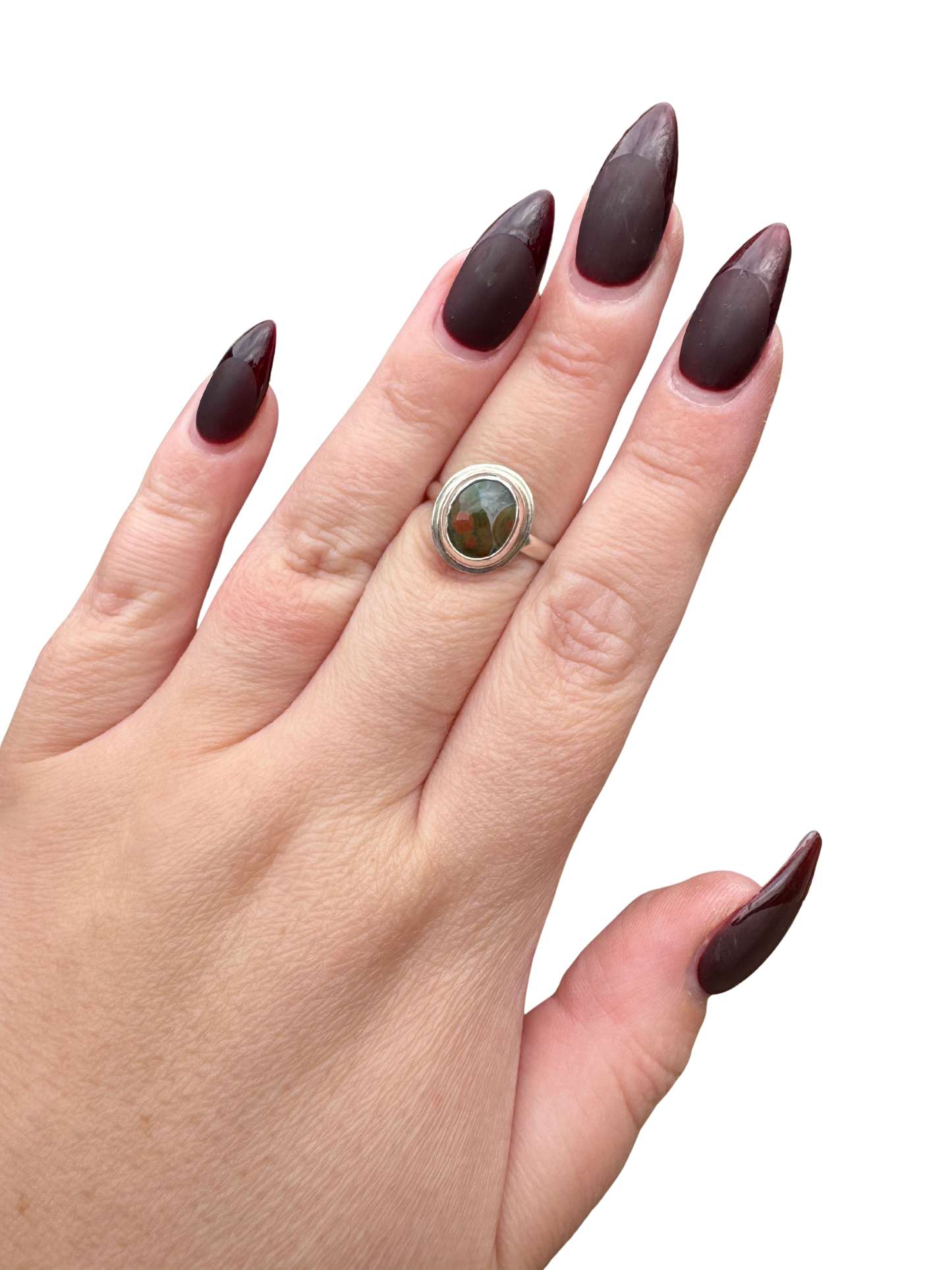 Lovely Ocean Jasper Ring Size 7