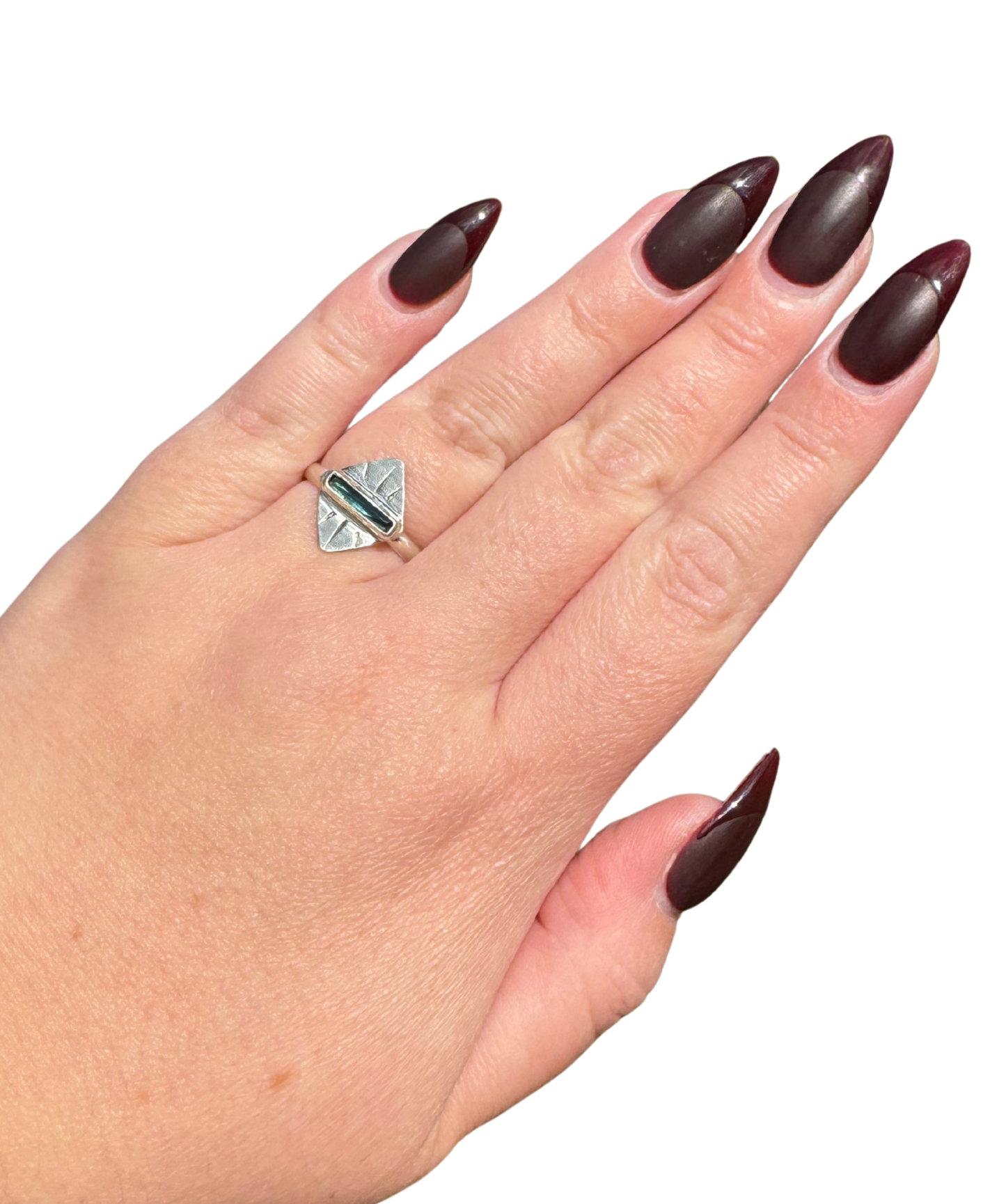 Gorgeous Blue Tourmaline Ring Size 8.25