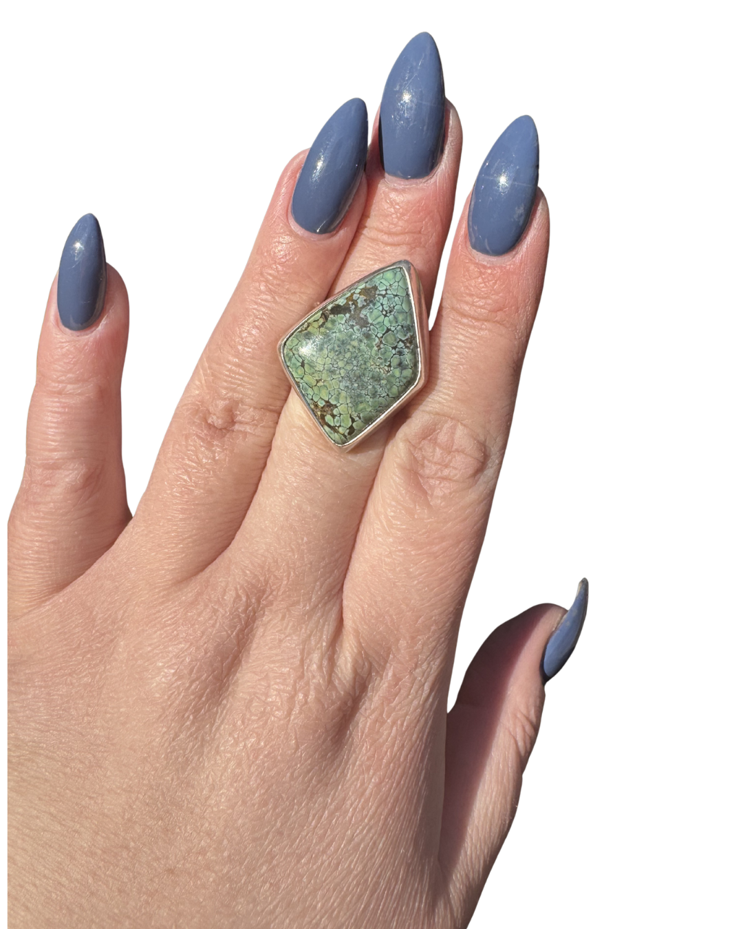 Chunky Variscite Statement Ring, Size 7.5