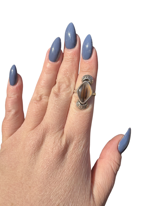 Montana Agate Ring, Size 6.75