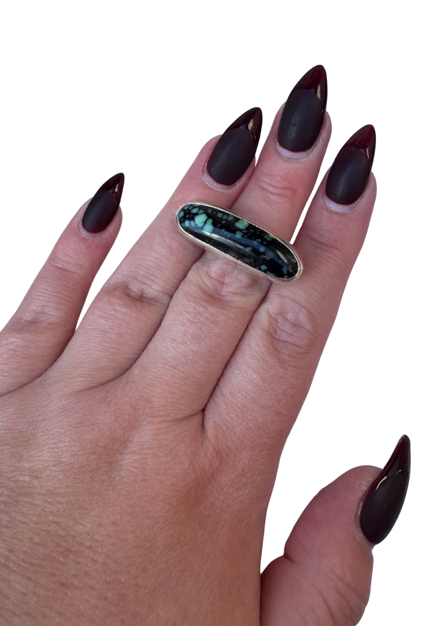 Horizontal Variscite Stayement Ring Size 6.5