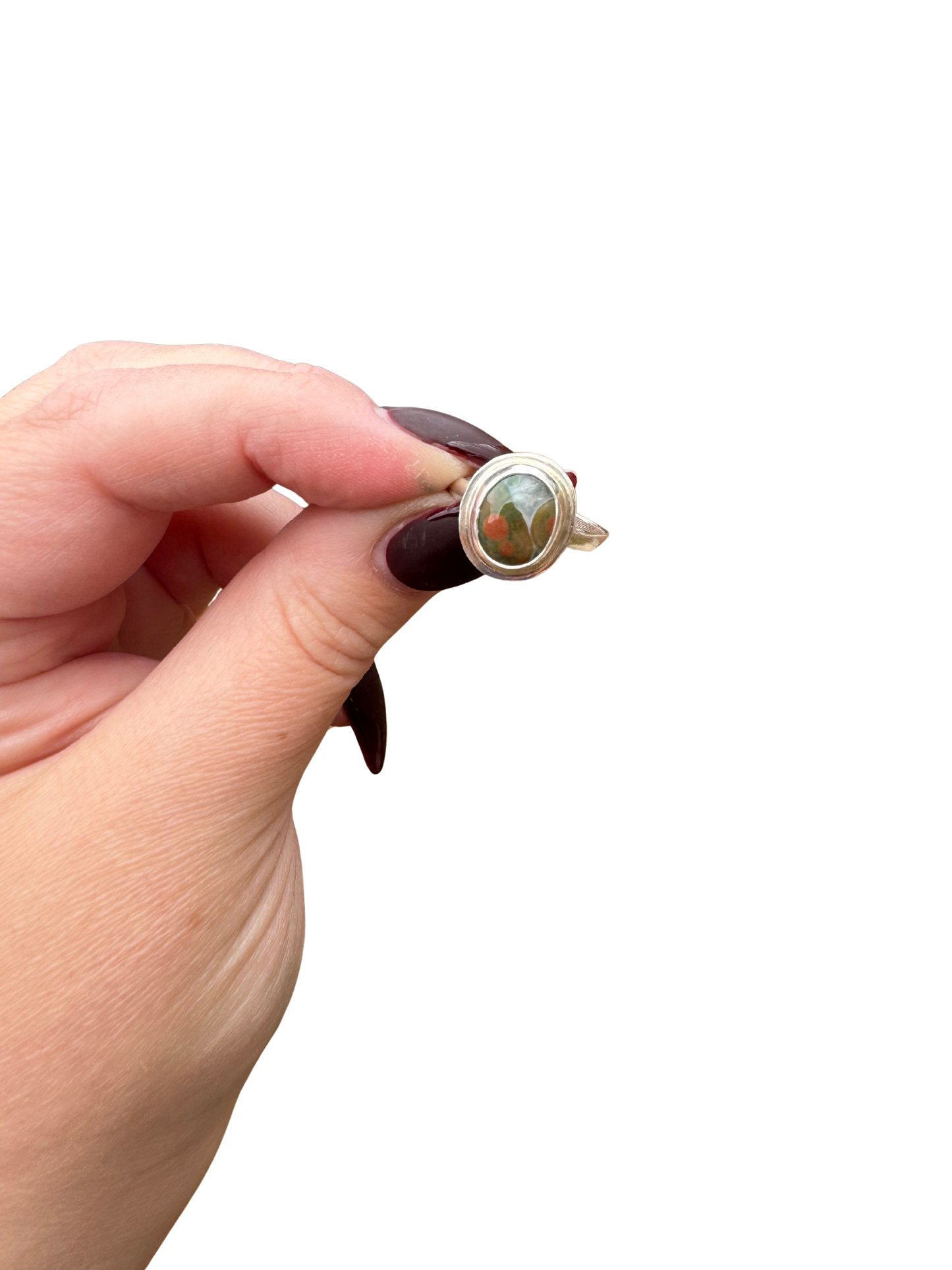 Lovely Ocean Jasper Ring Size 7