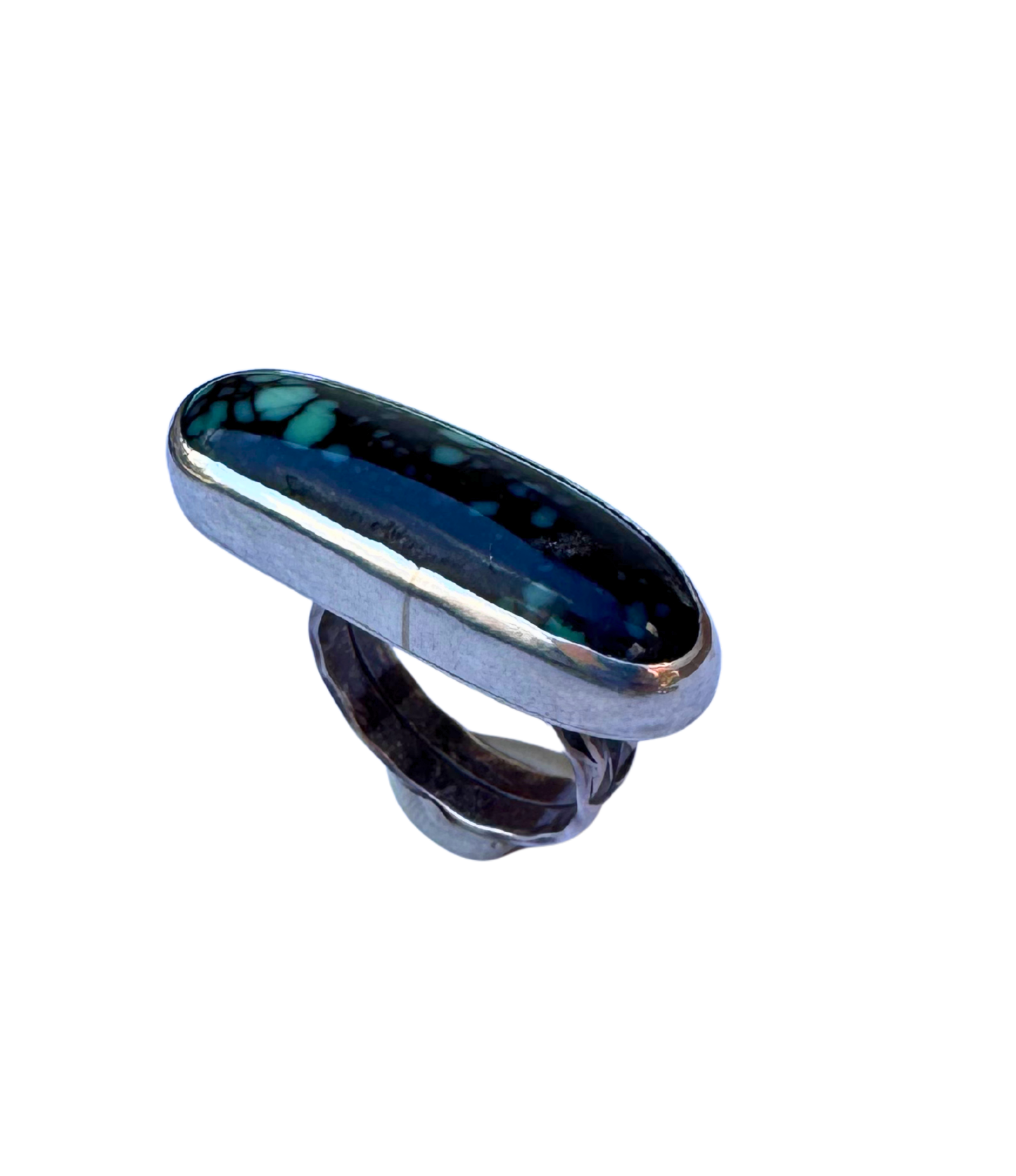 Horizontal Variscite Stayement Ring Size 6.5