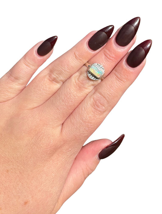 Boulder Opal Ring Size 6.5