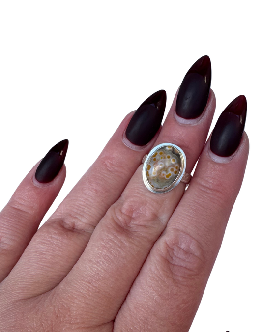 Ocean Jasper Ring Size 4
