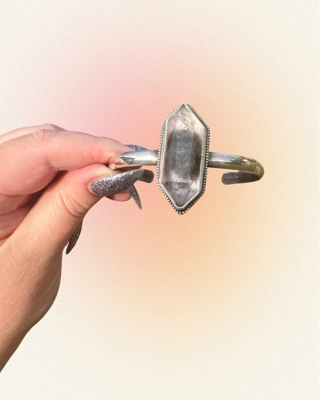 Horizontal Tibetan Quartz Cuff