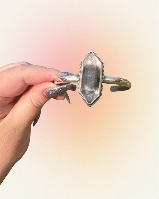 Vertical Tibetan Quartz Cuff