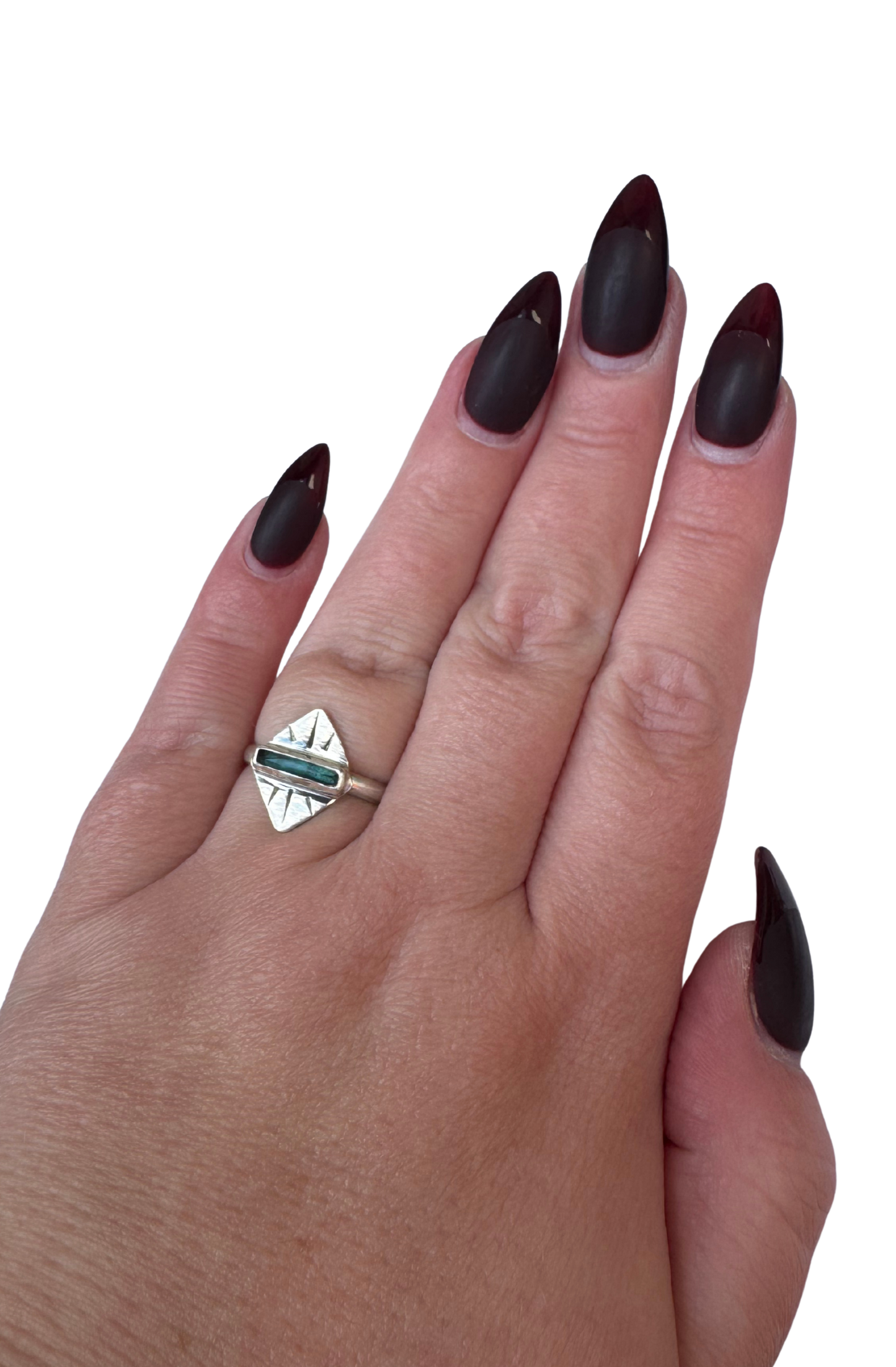 Gorgeous Blue Tourmaline Ring Size 8.25