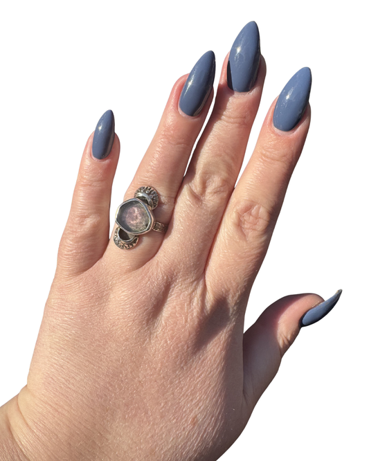 Watermelon Tourmaline Ring, Size 8.5