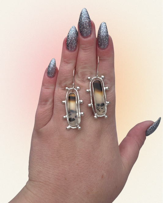 Montana agate statement earrings