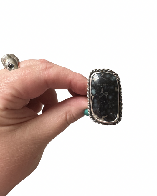 Antelope Hill Variscite Large Statement Ring Size 10