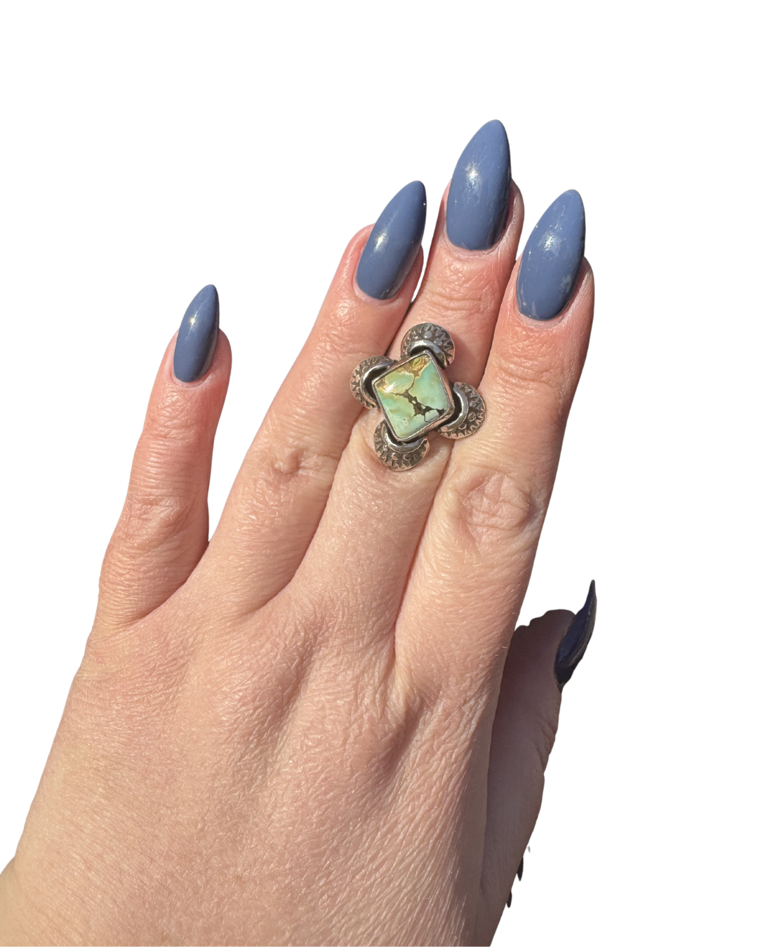 Iron Mountain Turquoise Ring, Size 7