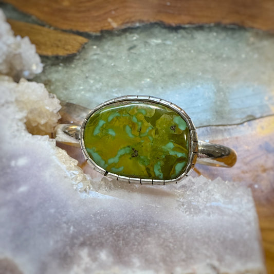 Unique Royston Turquoise Large Sterling Cuff