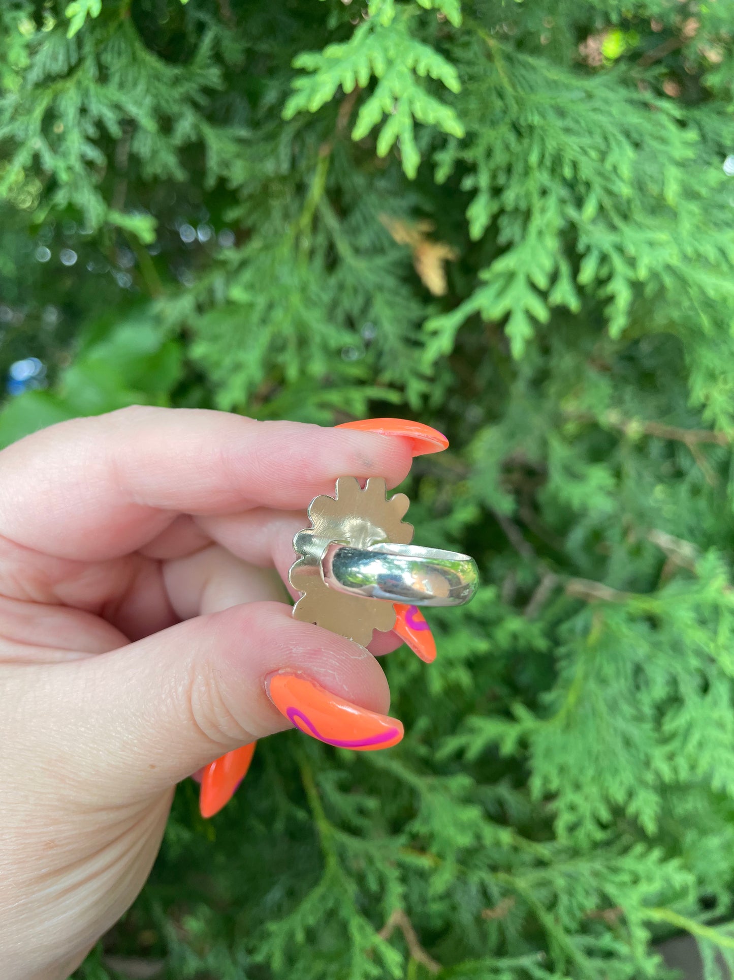 Mystic Sage Statement Ring, size 7.25-7.5