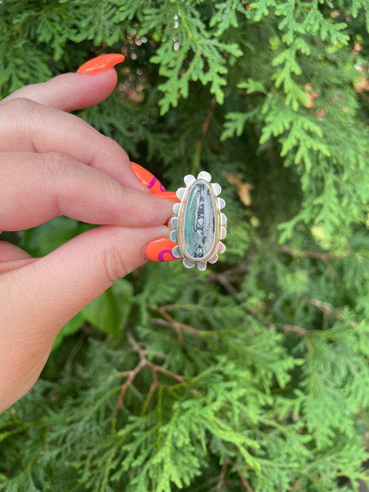 Size 7 Mystic Sage Statement Ring