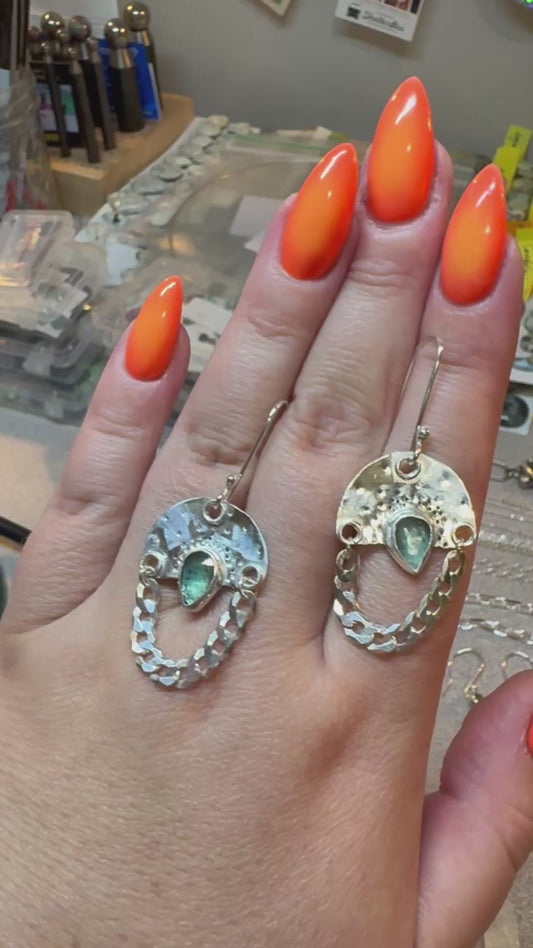 Kyanite statement earrings